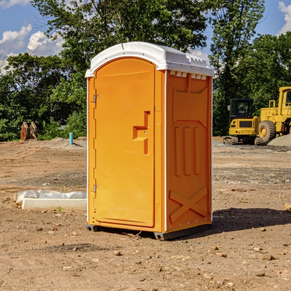 how often are the portable restrooms cleaned and serviced during a rental period in Sherburne County Minnesota